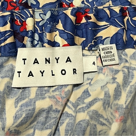 Tanya Taylor Blue Floral Mini Skirt, Size 4 - Picture 10 of 10